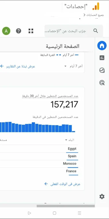 تحليلات جوجل لعميل آخر